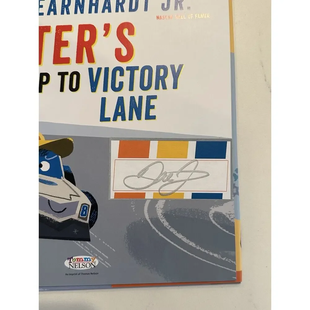 DALE EARNHARDT JR. BUSTER'S TRIP TO VICTORY LANE 1ST EDITION NASCAR SIGNED #3